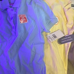 school uniforms, black, white, blue, yellow, tops & khaki pants & skirt